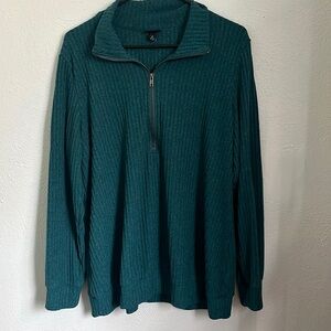 Torrid Size 2X Quarter Zip Teal Blue Relaxed Fit